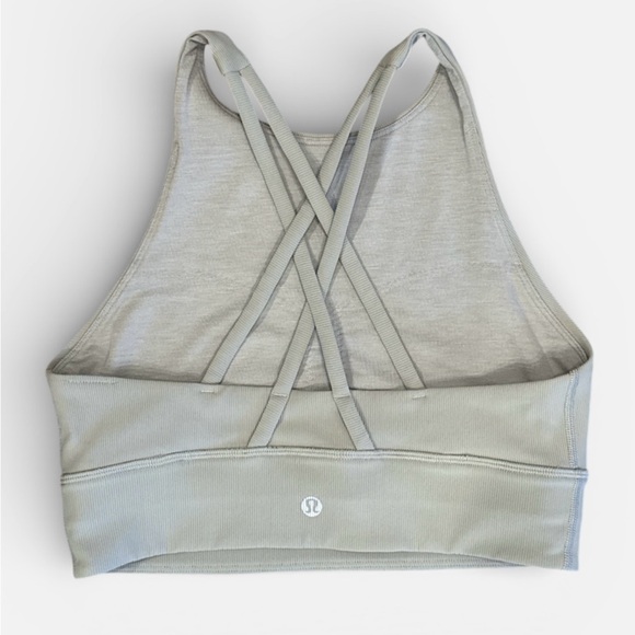 Lululemon Energy High-Neck Longline Ribbed Luxtreme Sports Bra Top Size 6 - Picture 4 of 6
